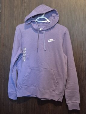 Nike Lavender Pullover Hoodie with White Logo Size: S